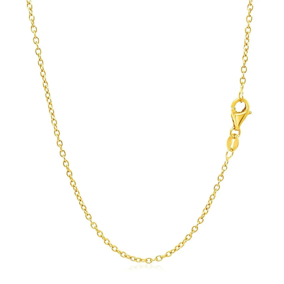 18K Yellow Gold Cable Round Chain 1.50mm