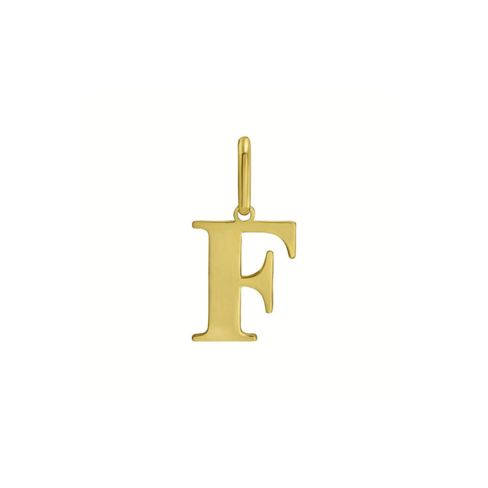 14K Yellow Gold Initial Pendant 0.8g