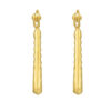 14K Yellow Gold Round Back to Back Hoop Earrings