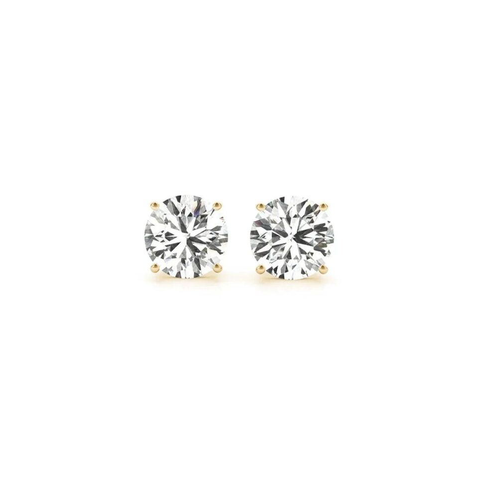 14K Yellow Gold Round Lab-Grown Diamond 2cttw