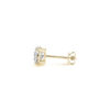Round lab-grown diamond 2 ct tw in solid 14K yellow gold, view 2
