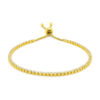 Sterling silver tennis adjustable bracelet 5.10mm, view 2