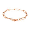 Paperclip bracelet in solid 14K rose gold, view 2