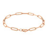 Paperclip bracelet in solid 14K rose gold, view 3