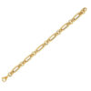 8.00mm paperclip round bracelet in solid 14K yellow gold, view 6