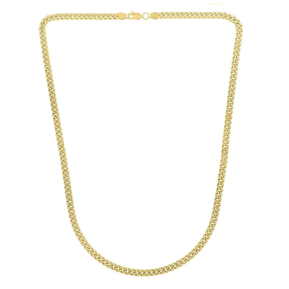 14K Yellow Gold Light Gourmette Chain, 4.1 mm