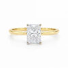 1.50 ct radiant lab-grown diamond ring in solid 14K yellow gold