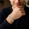 14K White Gold Cuban Bracelet 5.50mm