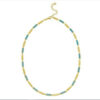 14K Yellow Gold Turquoise Necklace