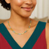 14K Yellow Gold Turquoise Necklace