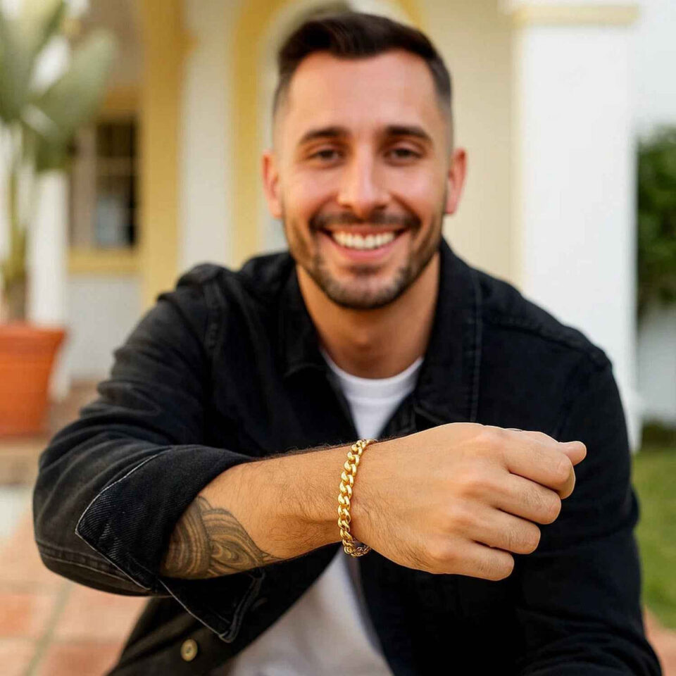 14k Yellow Gold Semi Solid Miami Cuban Bracelet