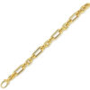 9.30mm paperclip oval bracelet in solid 14K yellow gold, view 3