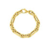 9.30mm paperclip oval bracelet in solid 14K yellow gold