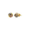 Earrings in solid 14K tri-colour gold, view 2