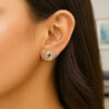 Earrings in solid 14K tri-colour gold, view 4