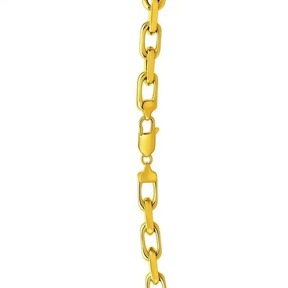 6.1mm cable chain in solid 14K yellow gold, view 4