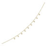 Round lab-grown diamond charm necklace in solid 14K yellow gold, view 4