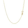Round lab-grown diamond charm necklace in solid 14K yellow gold, view 5