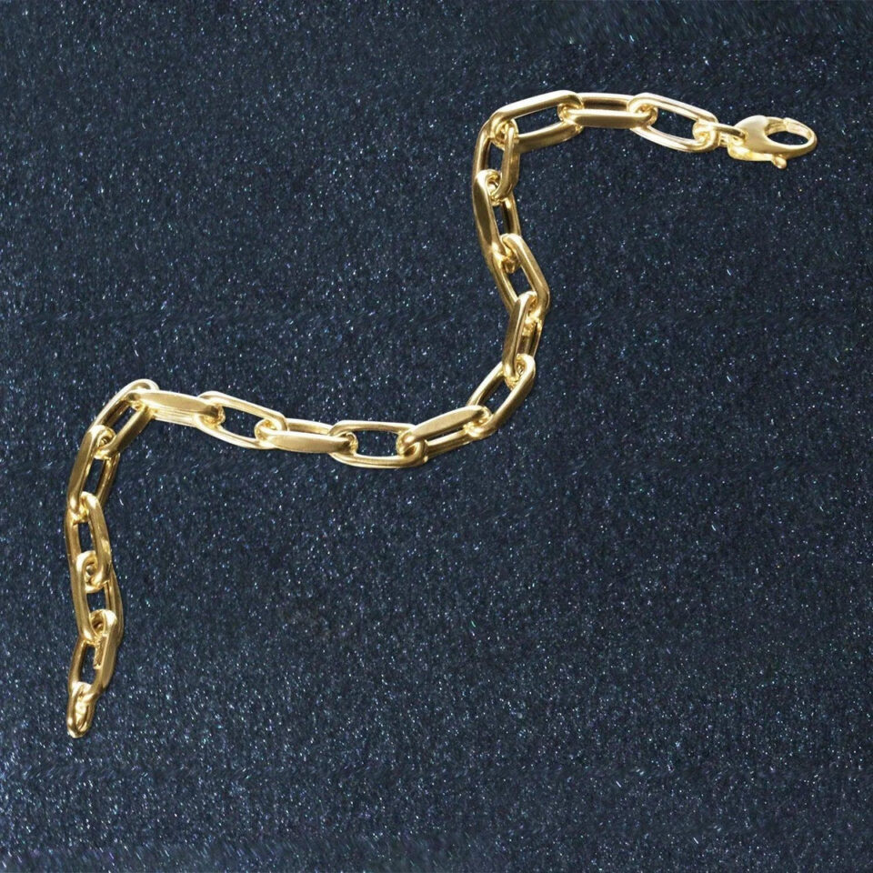 6.00mm cable bracelet in solid 14K yellow gold, view 4