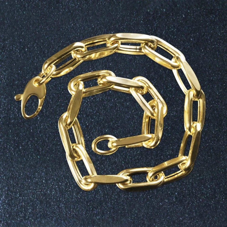6.00mm cable bracelet in solid 14K yellow gold, view 5