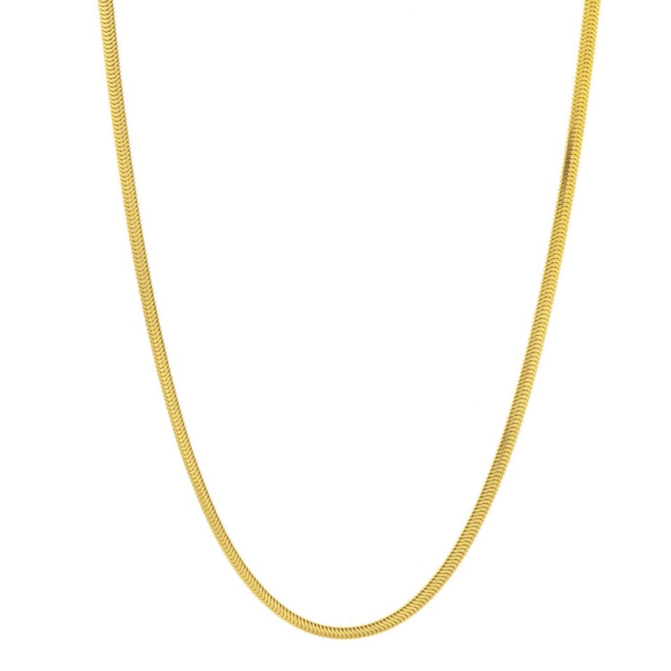 Sterling Silver Yellow Gold Plated Oval Snake
