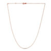 Rose Gold Double Extendable Diamond-Cut Cable Chain, 0.87 mm, 18 in