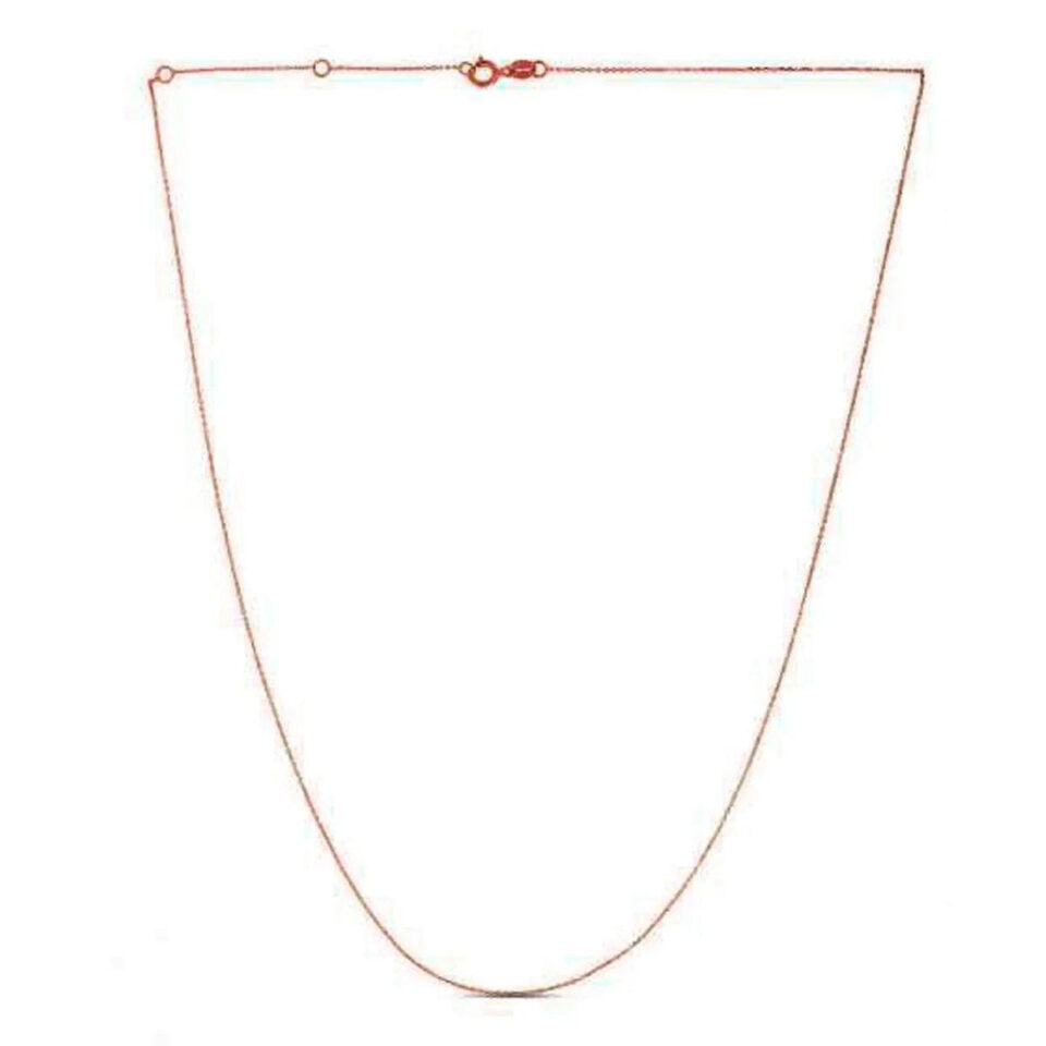Rose Gold Double Extendable Diamond-Cut Cable Chain, 0.87 mm, 18 in