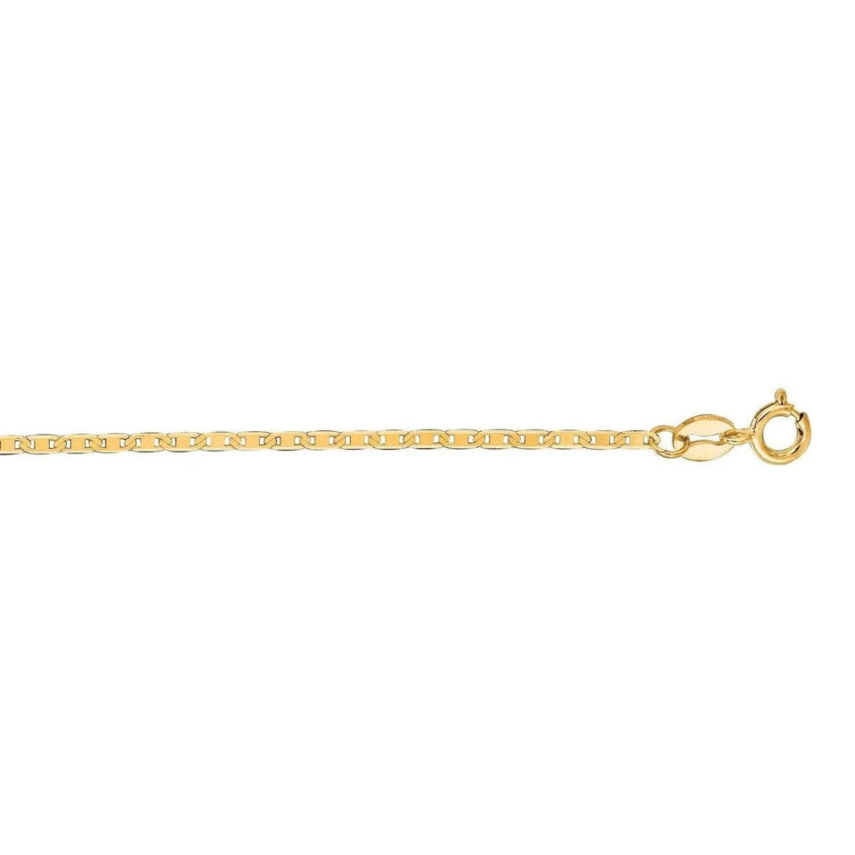 10K Yellow Gold Mariner Anklet 1.2mm