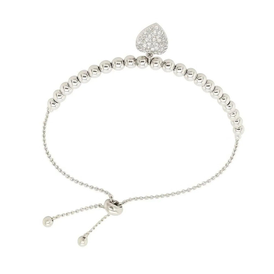 Sterling silver round adjustable bracelet, view 3
