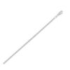 Moon bead chain in solid 14K white gold, view 2