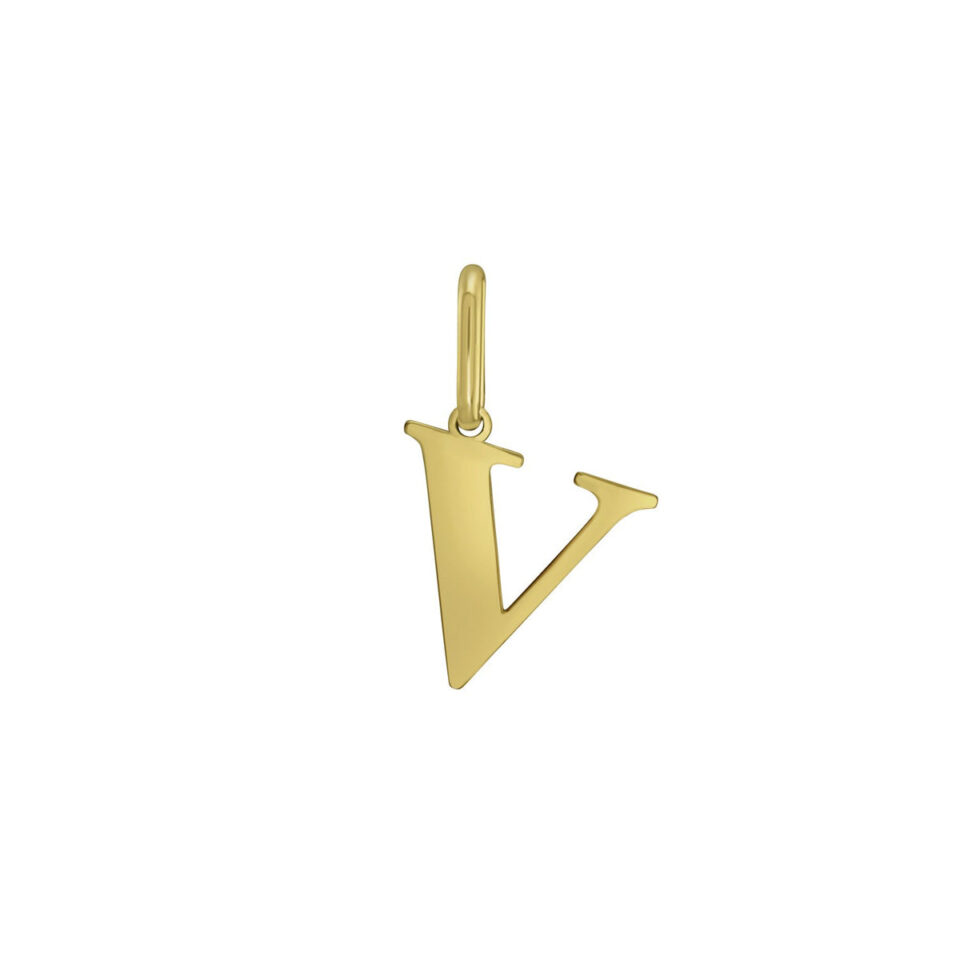 14K Yellow Gold Initial Pendant