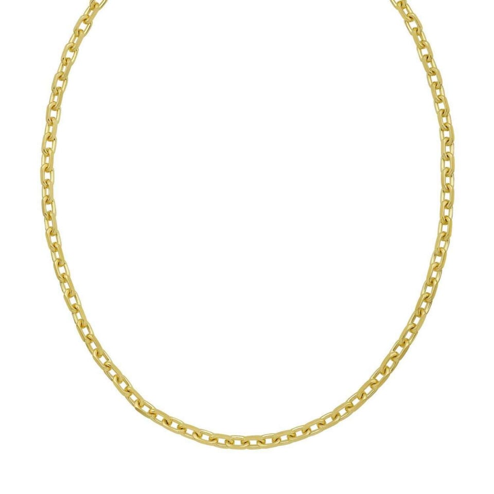 Sterling Silver Gold Plated French Cable Chain