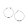 Sterling silver, rhodium plated hoop 3x35mm