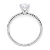 1 ct tw lab-grown diamond solitaire oval ring in solid 14K white gold, engagement ring, view 3