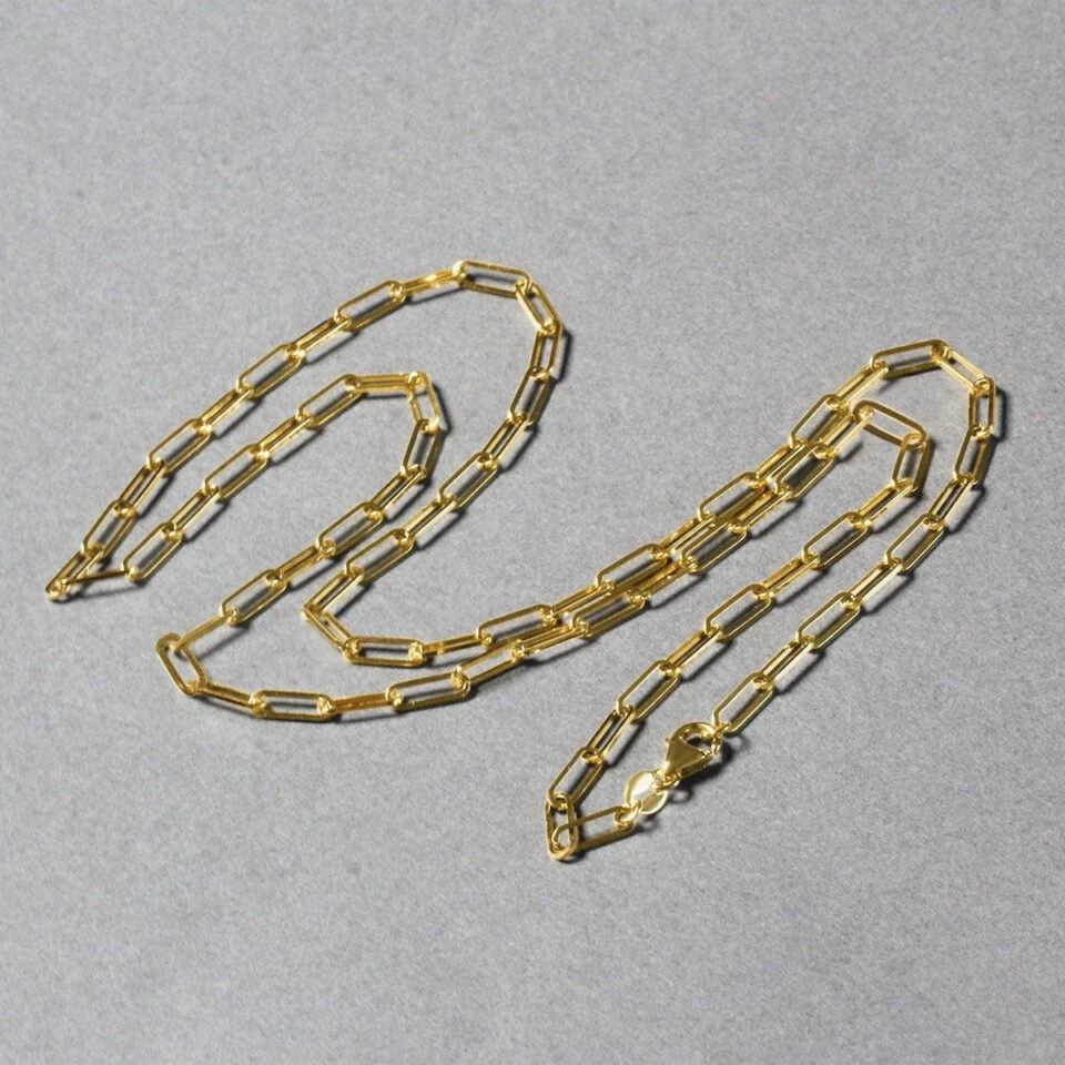 14K Yellow Gold Paperclip Chain 2.50mm