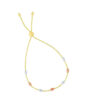 Oval textured bracelet in solid 14K tri-colour gold, view 2