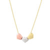 14K Tri-Colour Gold Heart Necklace