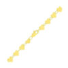 Mirror heart bracelet in solid 10K yellow gold, view 2