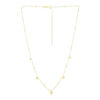 Beaded necklace in solid 14K yellow gold