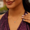 14K Yellow Gold Lab-Grown Diamond Mini S Initial Pendant Necklace
