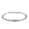 Polished curb bracelet in solid 14K white gold, view 5