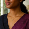 14K Yellow Gold Lab-Grown Diamond Mini K Initial Pendant Necklace