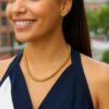 6mm bead chain in solid 14K yellow gold, view 6
