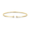 14K Yellow Gold Cluster Lab-Grown Diamond Bangle