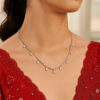 14K White Gold Round Lab-Grown Diamond Charm