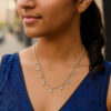 14K White Gold Round Lab-Grown Diamond Charm