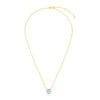Cushion topaz necklace in solid 14K yellow gold