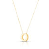 14K Yellow Gold Yours Truly Block Letter Initial O Necklace