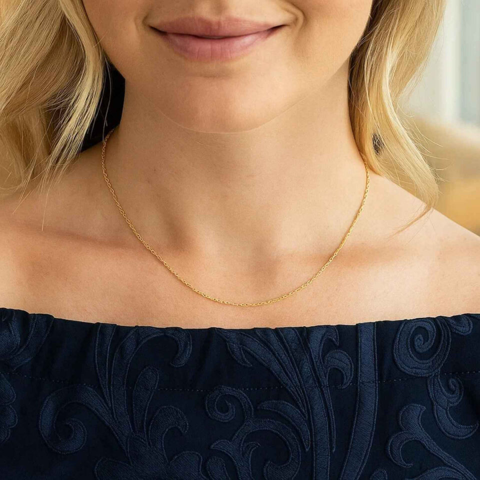 14K Yellow Gold Rope Chain 1.10mm