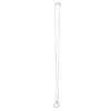 Heart baguette necklace in solid 14K white gold, view 2